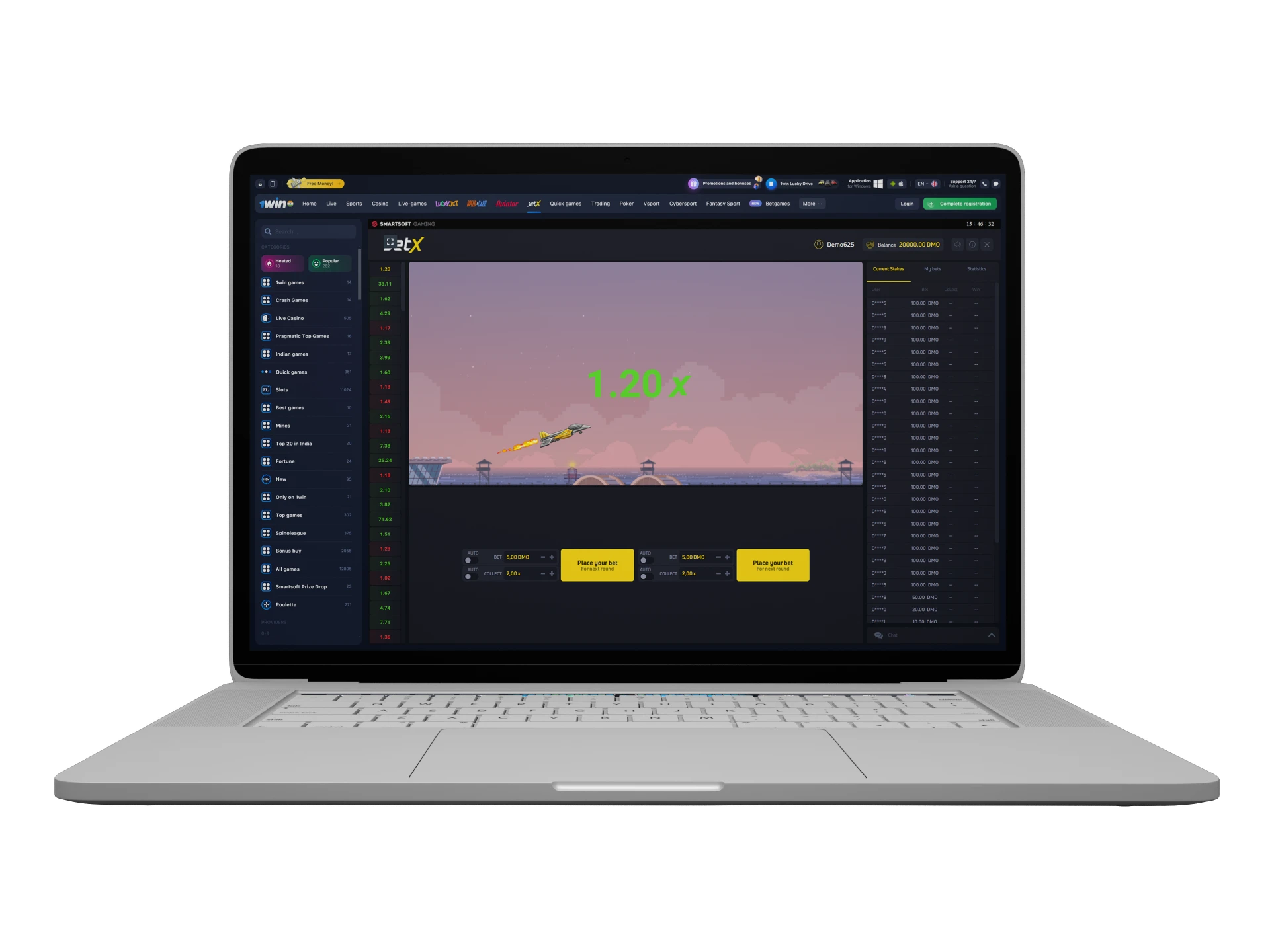 Register on JetX easily and start your gameplay journey.